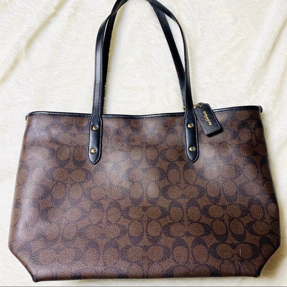 |Coach| Central Tote Bag in Brown Signature Canvas - Picture 10 of 10